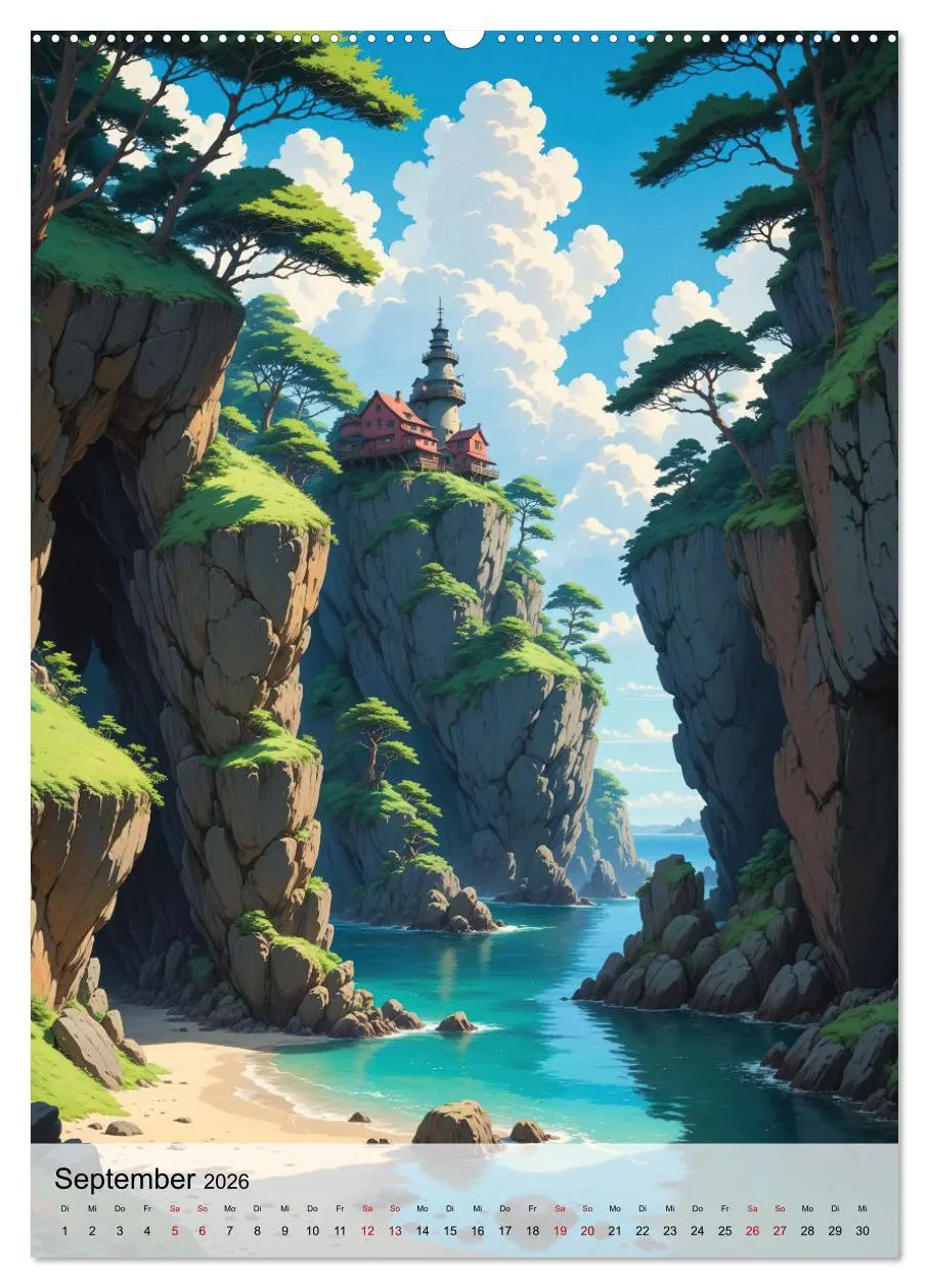 Bild: 9783516267297 | Fantastische Anime Welten (Wandkalender 2026 DIN A2 hoch), CALVENDO...