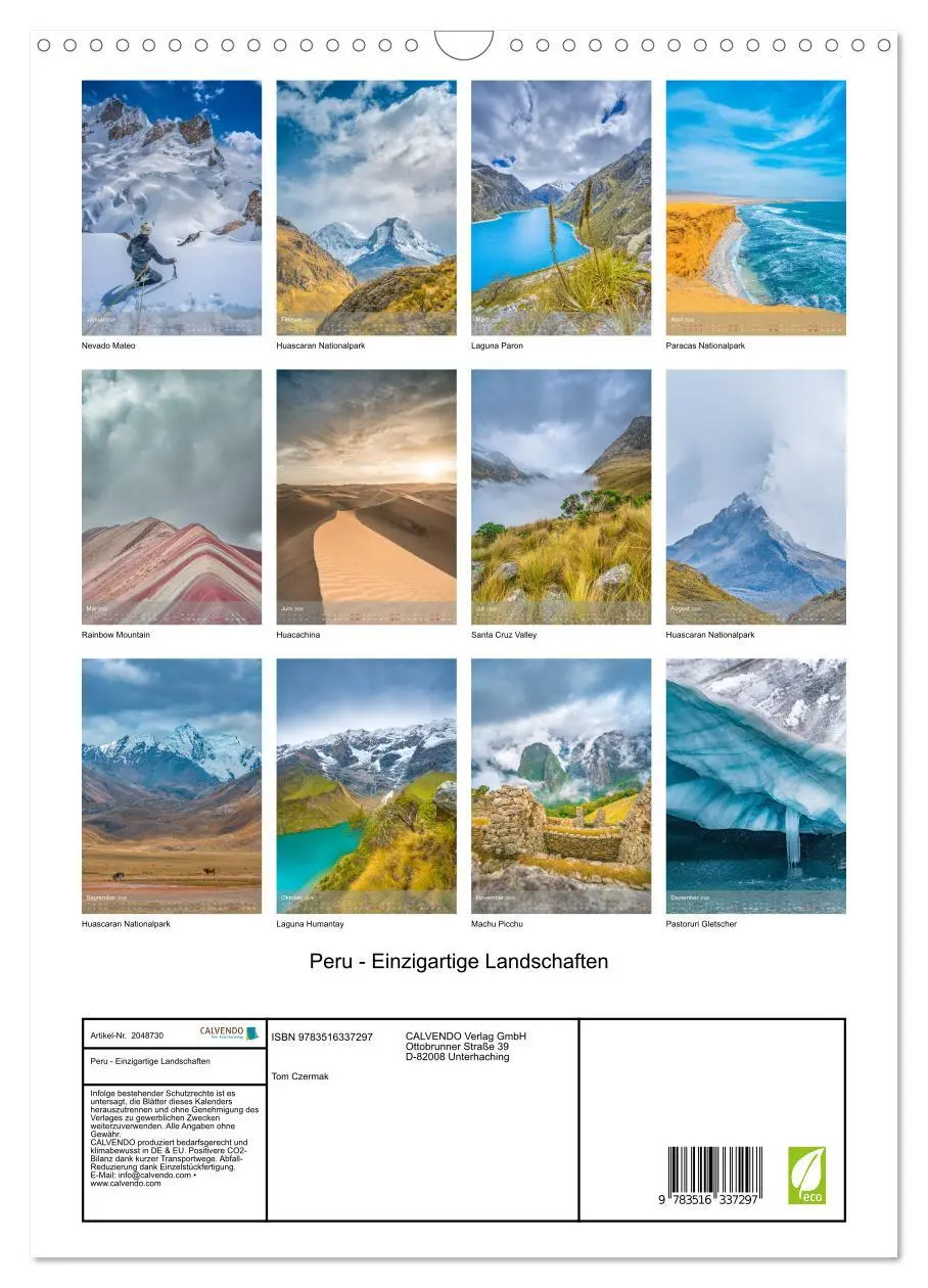 Bild: 9783516337297 | Peru - Einzigartige Landschaften (Wandkalender 2026 DIN A3 hoch),...