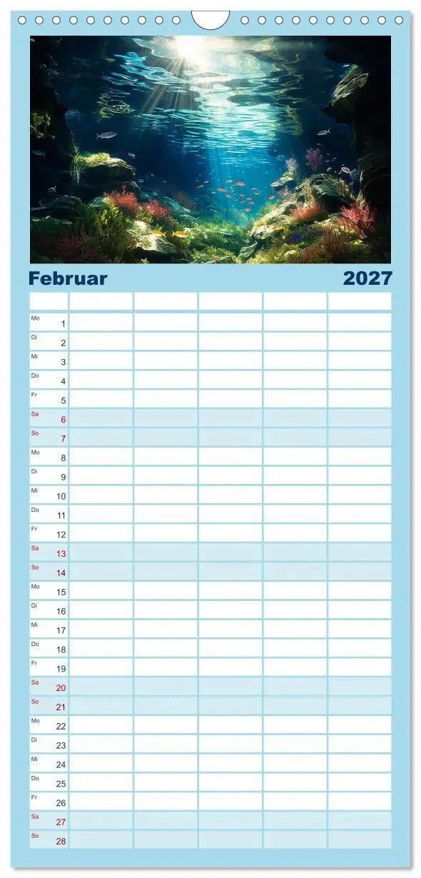 Bild: 9783594317297 | Familienplaner 2027 - Kalte klare Welt mit 5 Spalten (Wandkalender,...