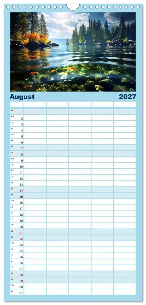 Bild: 9783594317297 | Familienplaner 2027 - Kalte klare Welt mit 5 Spalten (Wandkalender,...