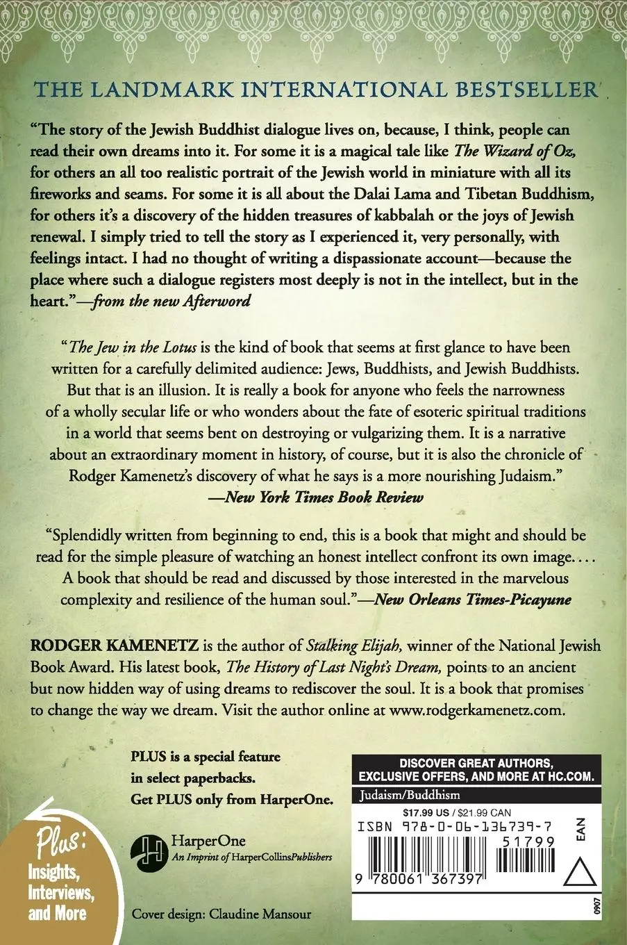 Rückseite: 9780061367397 | The Jew in the Lotus | Rodger Kamenetz | Taschenbuch | Englisch | 2007