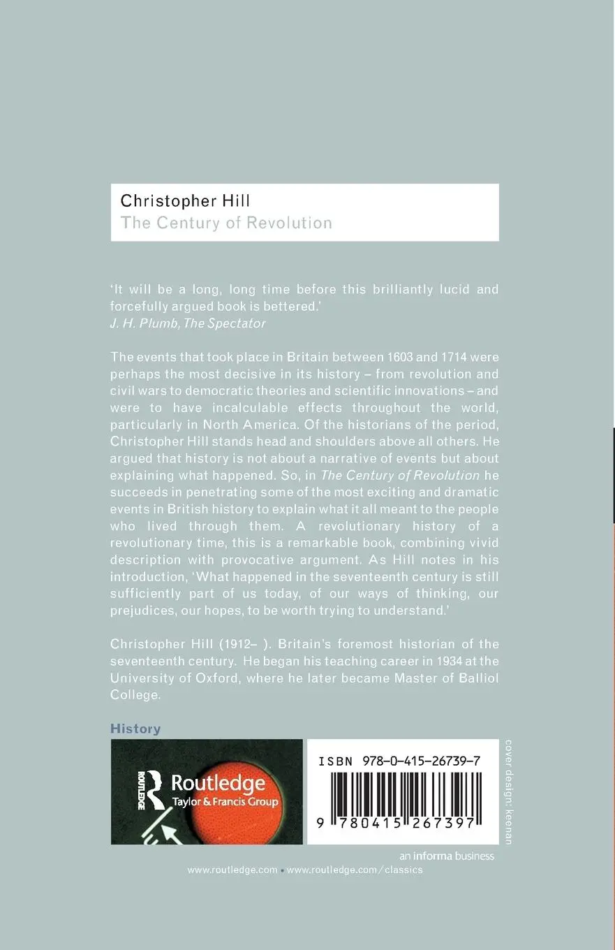 Rückseite: 9780415267397 | The Century of Revolution | 1603-1714 | Christopher Hill | Taschenbuch
