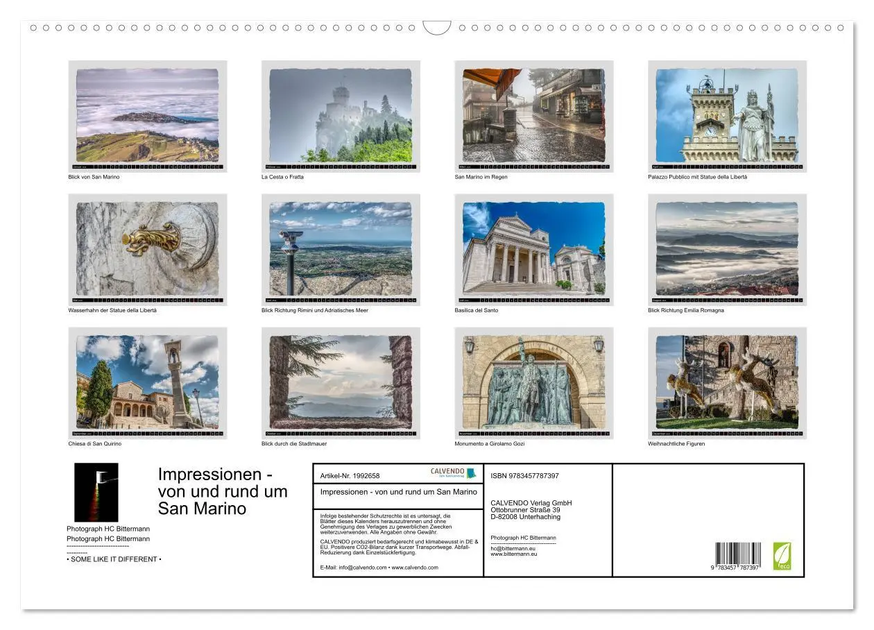 Bild: 9783457787397 | Impressionen - von und rund um San Marino (Wandkalender 2026 DIN A2...