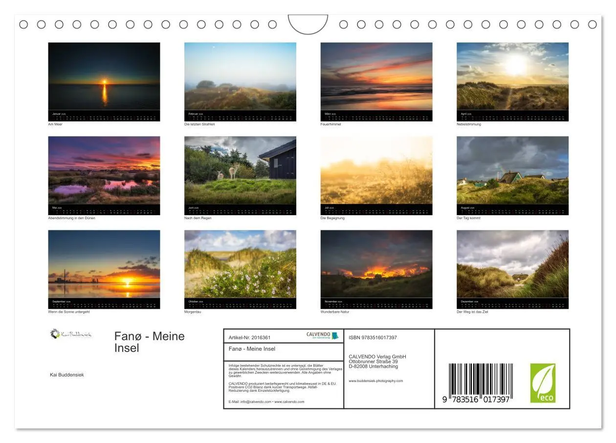 Bild: 9783516017397 | Fanø - Meine Insel (Wandkalender 2026 DIN A4 quer), CALVENDO...