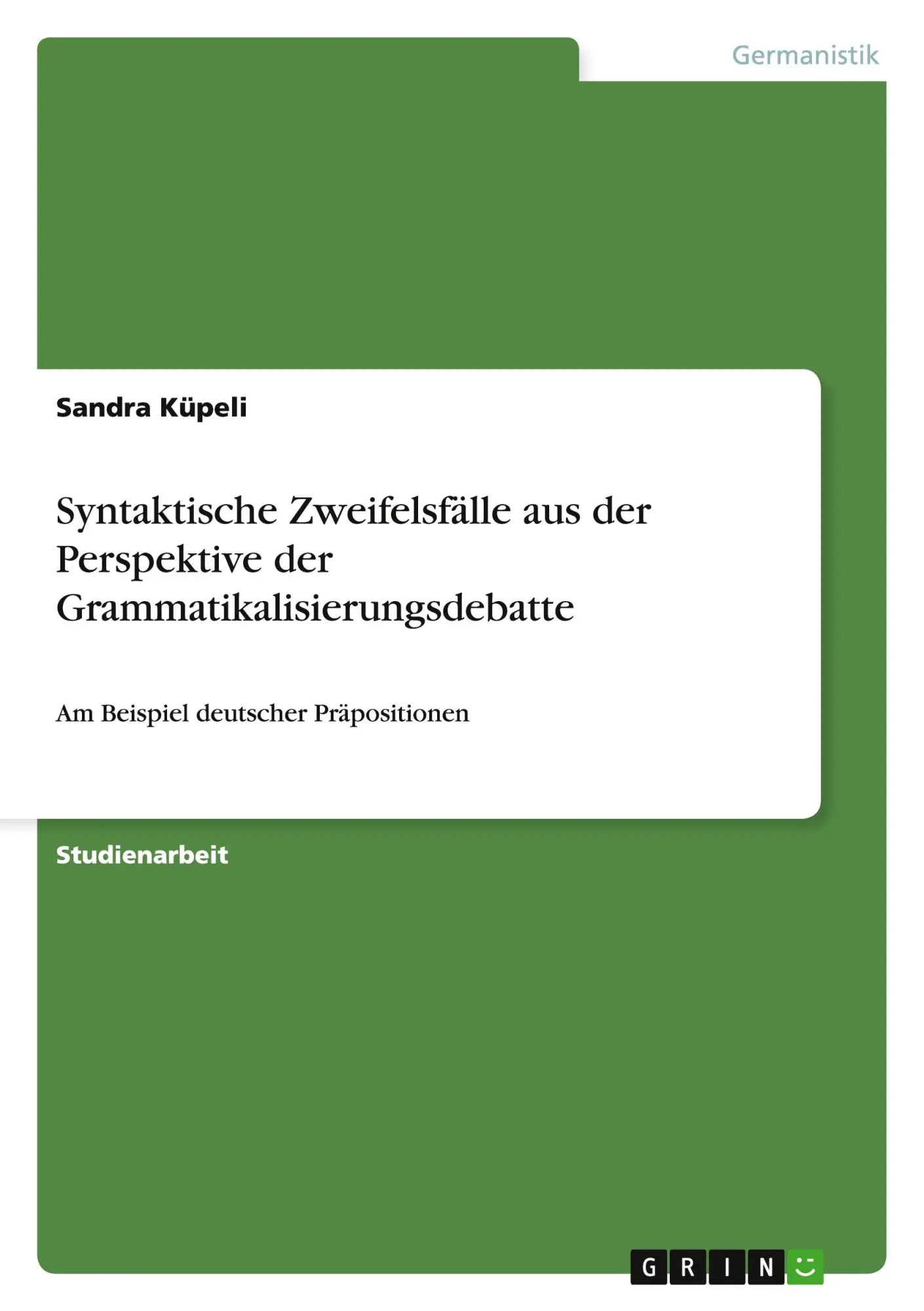 Cover: 9783640147397 | Syntaktische Zweifelsfälle aus der Perspektive der...