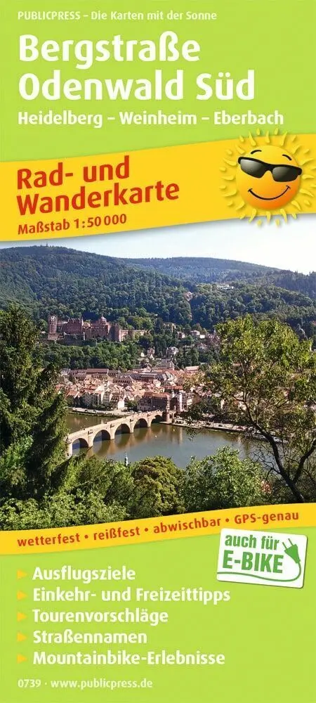 Cover: 9783747307397 | Publicpress Rad- und Wanderkarte Bergstraße Odenwald Süd,...