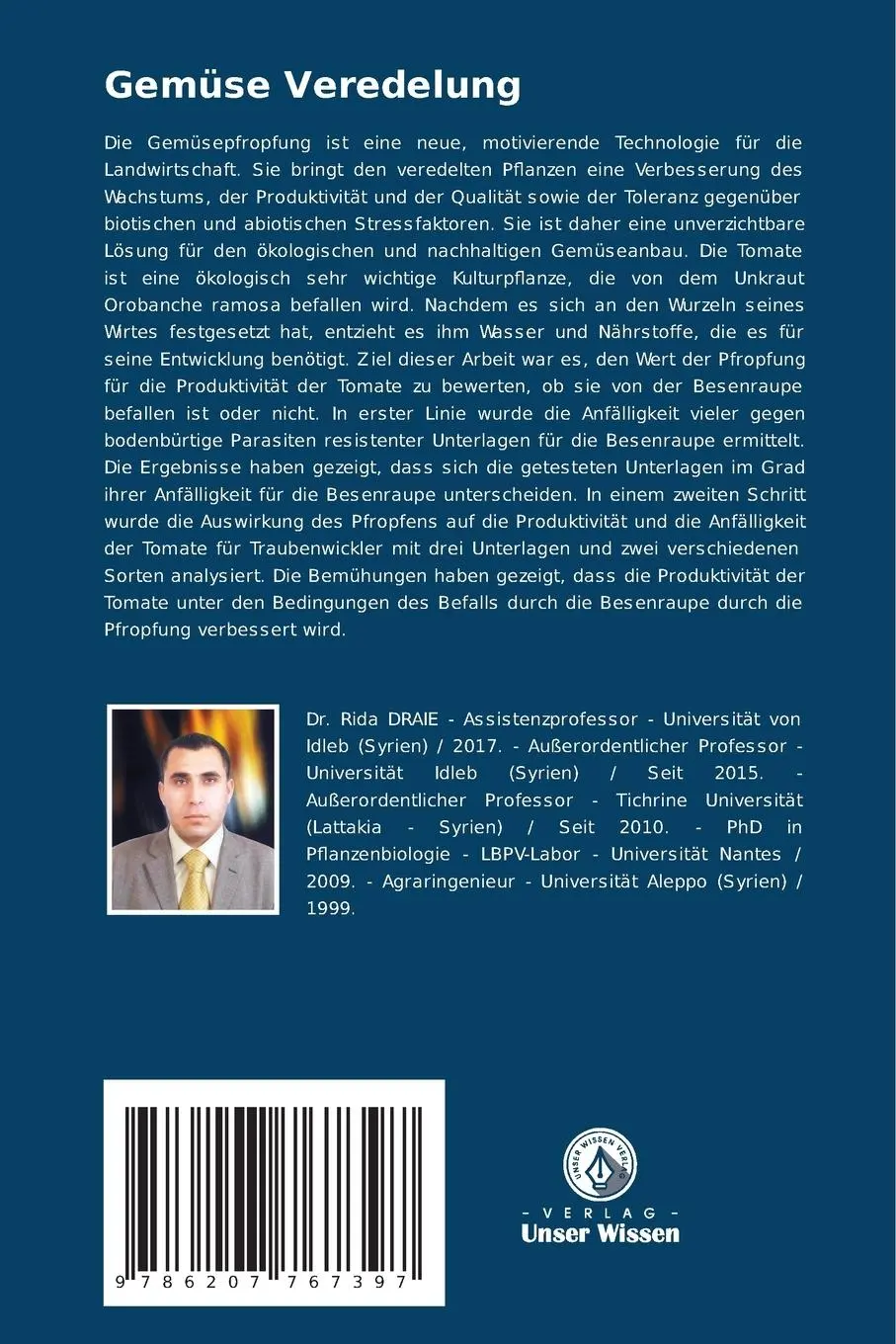 Rückseite: 9786207767397 | Gemüse Veredelung | Rida Draie | Taschenbuch | 108 S. | Deutsch | 2024