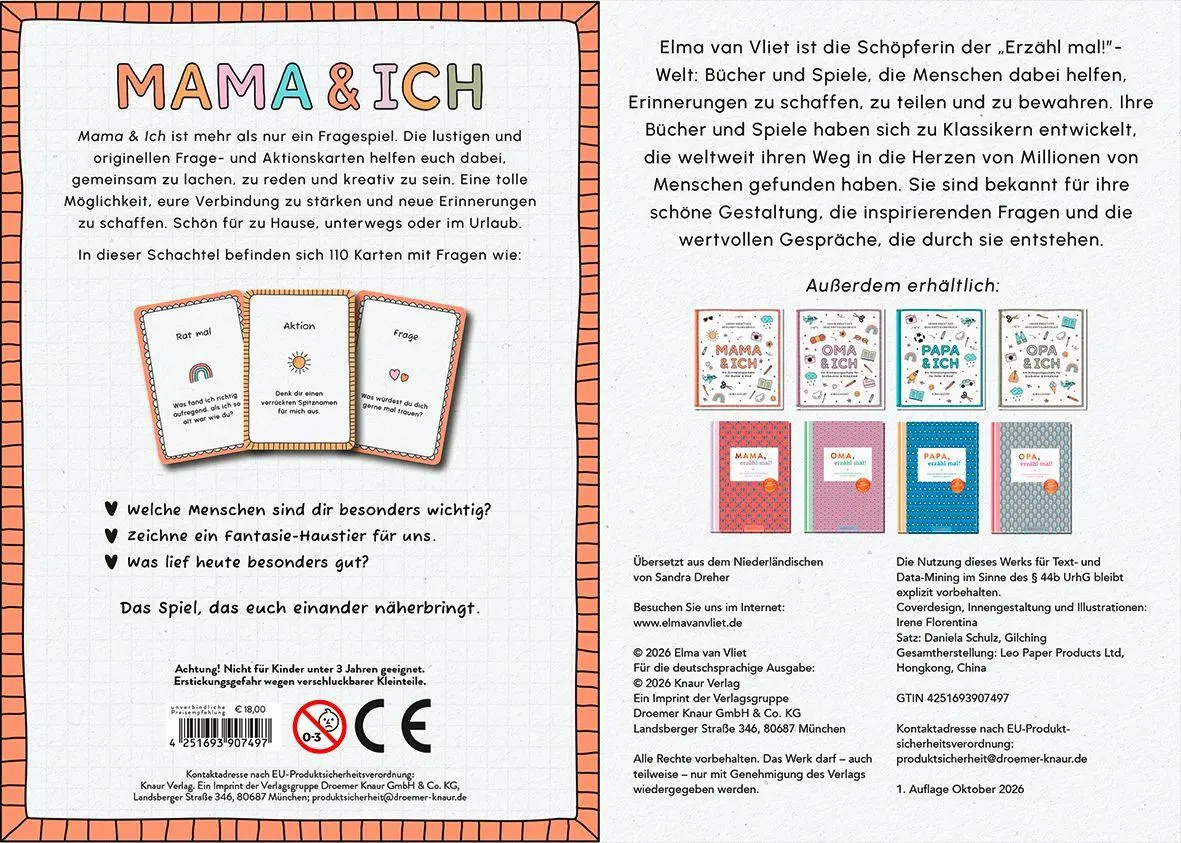 Rückseite: 4251693907497 | Mama &amp; ich | Elma Van Vliet | Spiel | 110 S. | Deutsch | 2026
