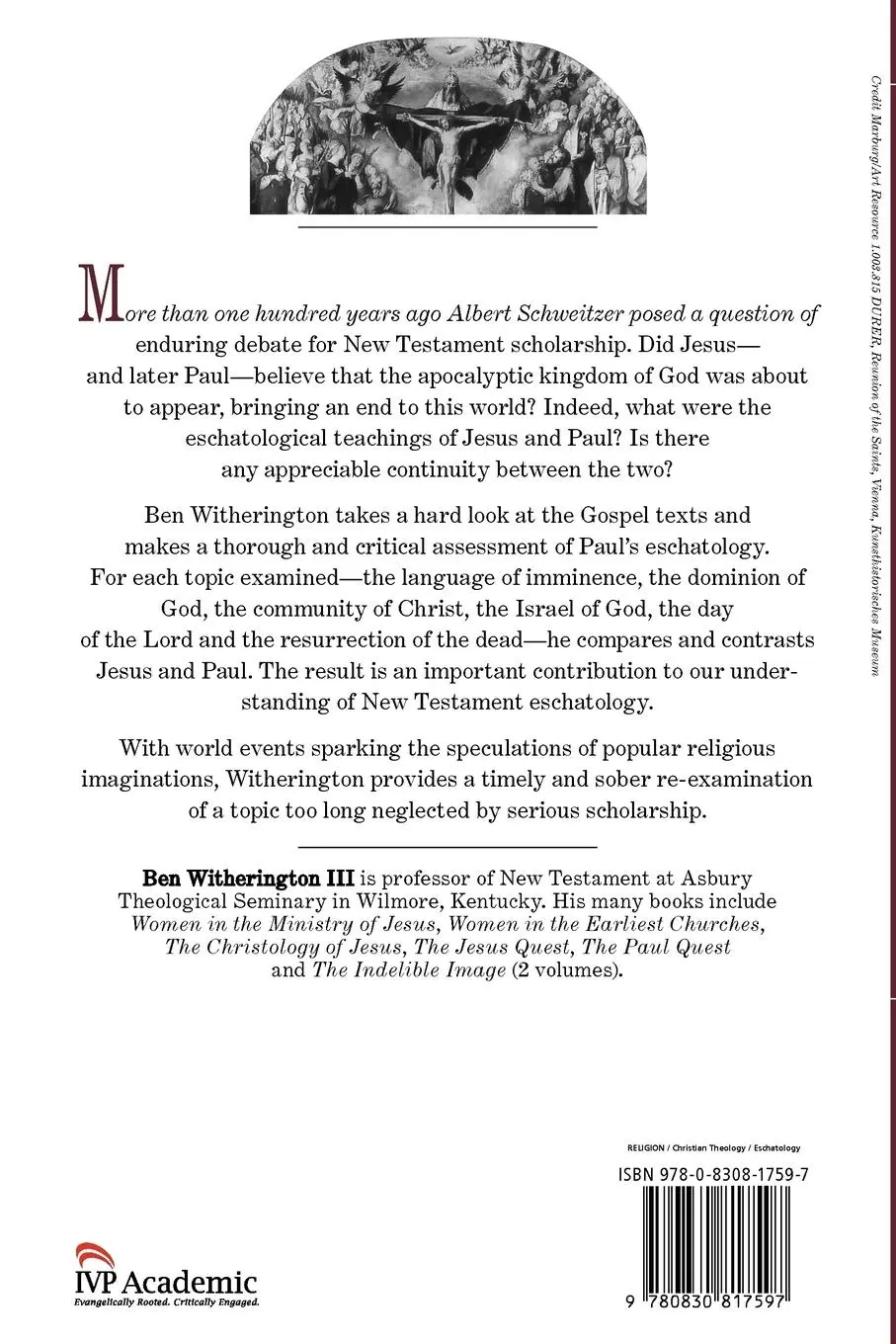 Rückseite: 9780830817597 | Jesus, Paul and the End of the World | Ben Witherington Iii | Buch
