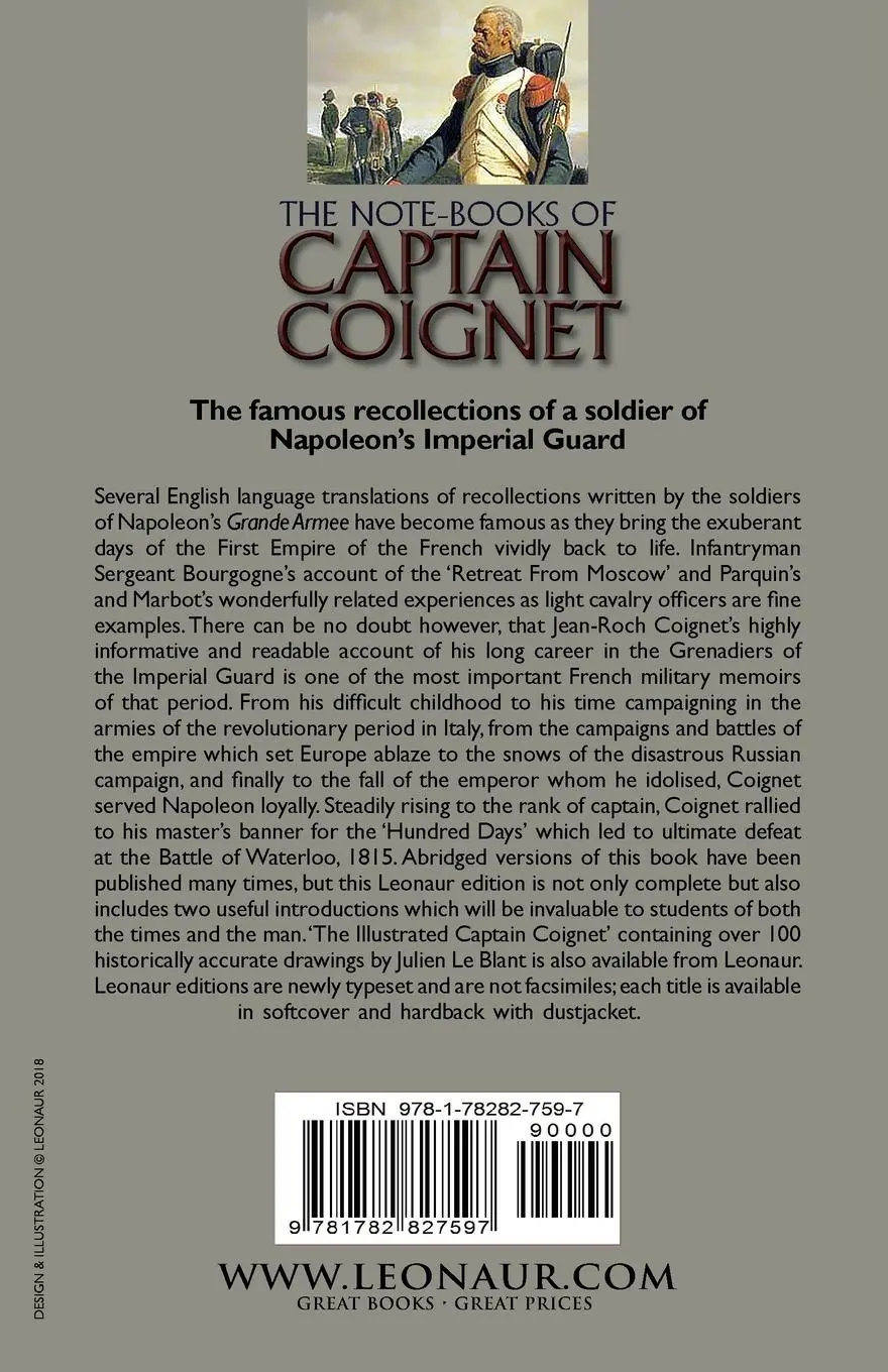 Rückseite: 9781782827597 | The Note-Books of Captain Coignet | Jean-Roch Coignet | Taschenbuch