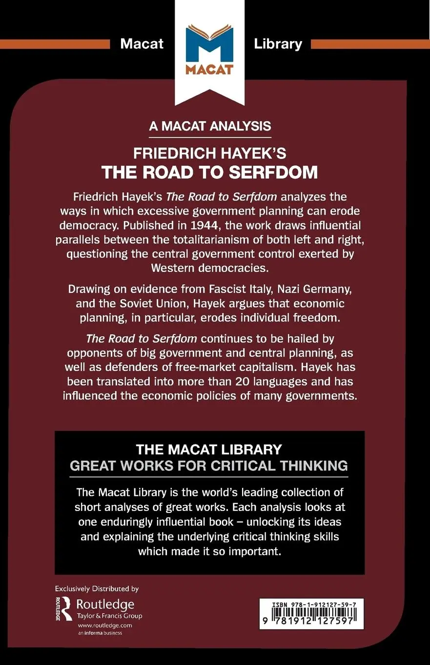 Rückseite: 9781912127597 | An Analysis of Friedrich Hayek's the Road to Serfdom | Linden (u. a.)