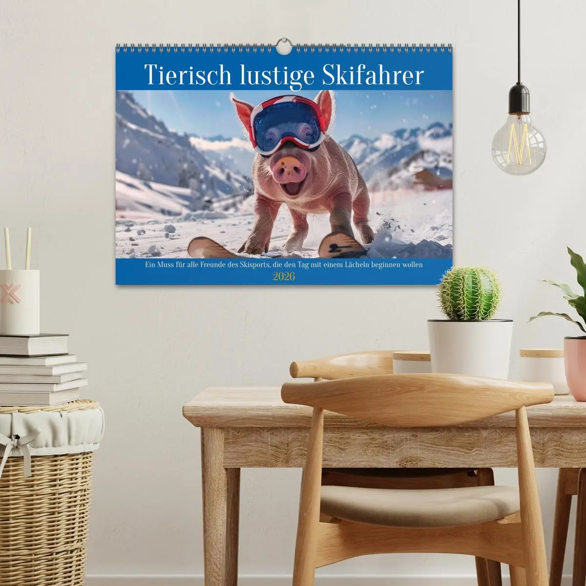 Bild: 9783457387597 | Tierisch lustige Skifahrer (Wandkalender 2026 DIN A3 quer),...