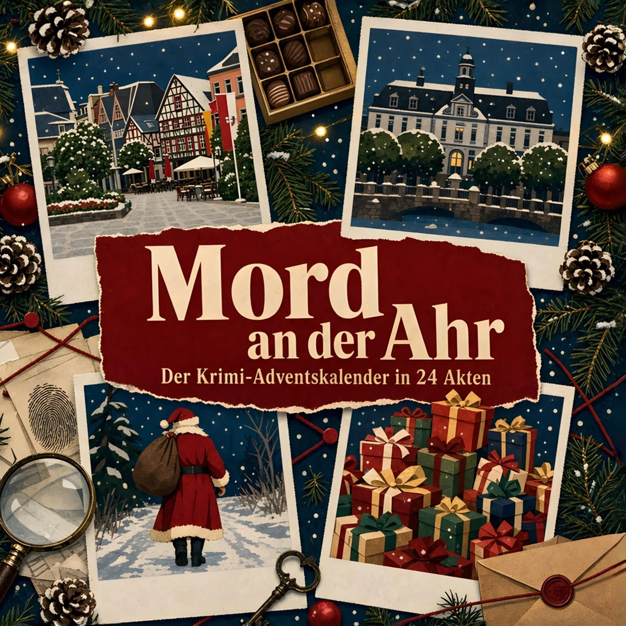 Cover: 9783696117597 | Mord an der Ahr | Der Krimi-Adventskalender in 24 Akten | Ava Huber