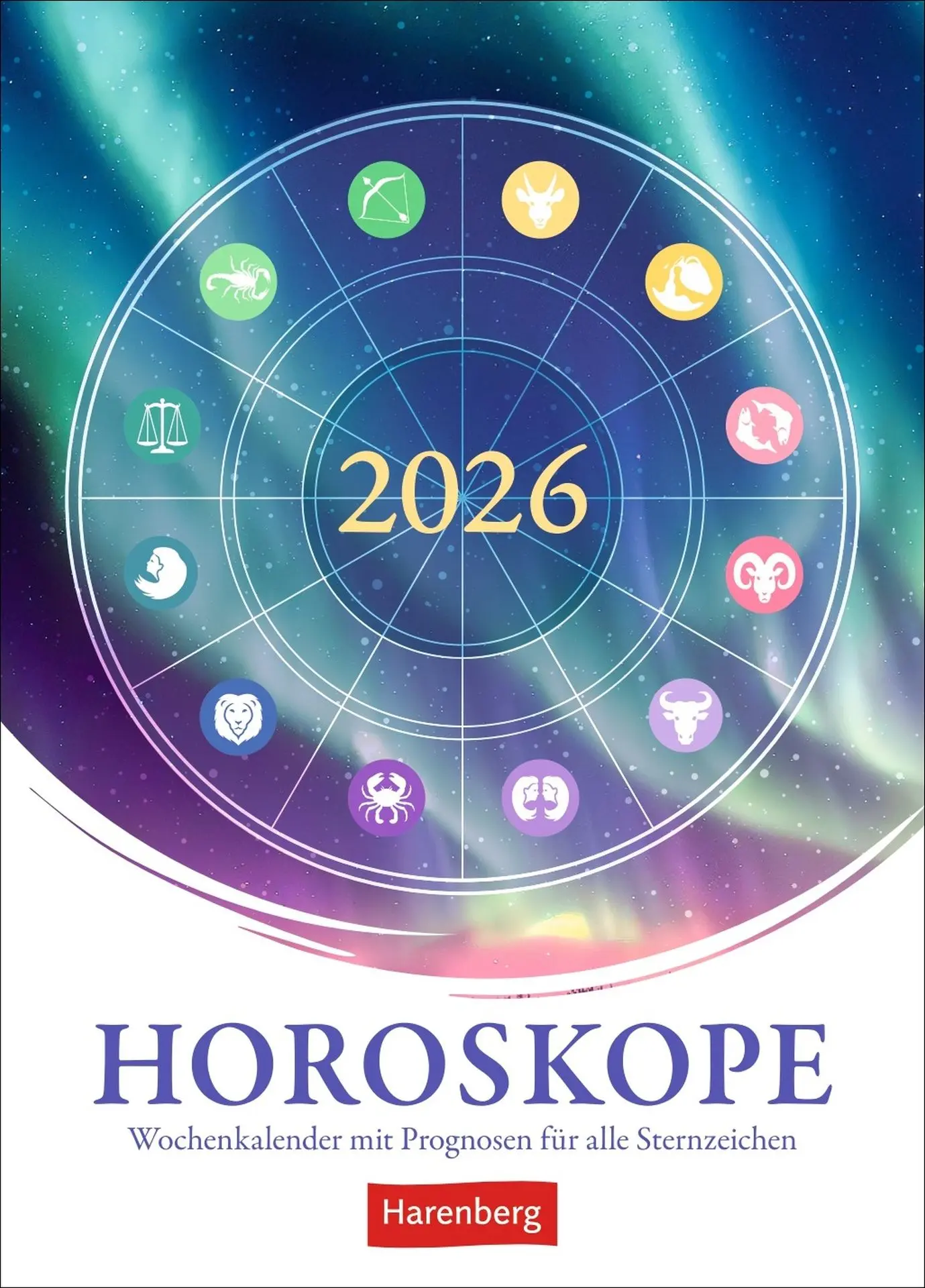 Cover: 9783840037597 | Horoskope Wochenkalender 2026 - Wochenkalender mit Prognosen für...