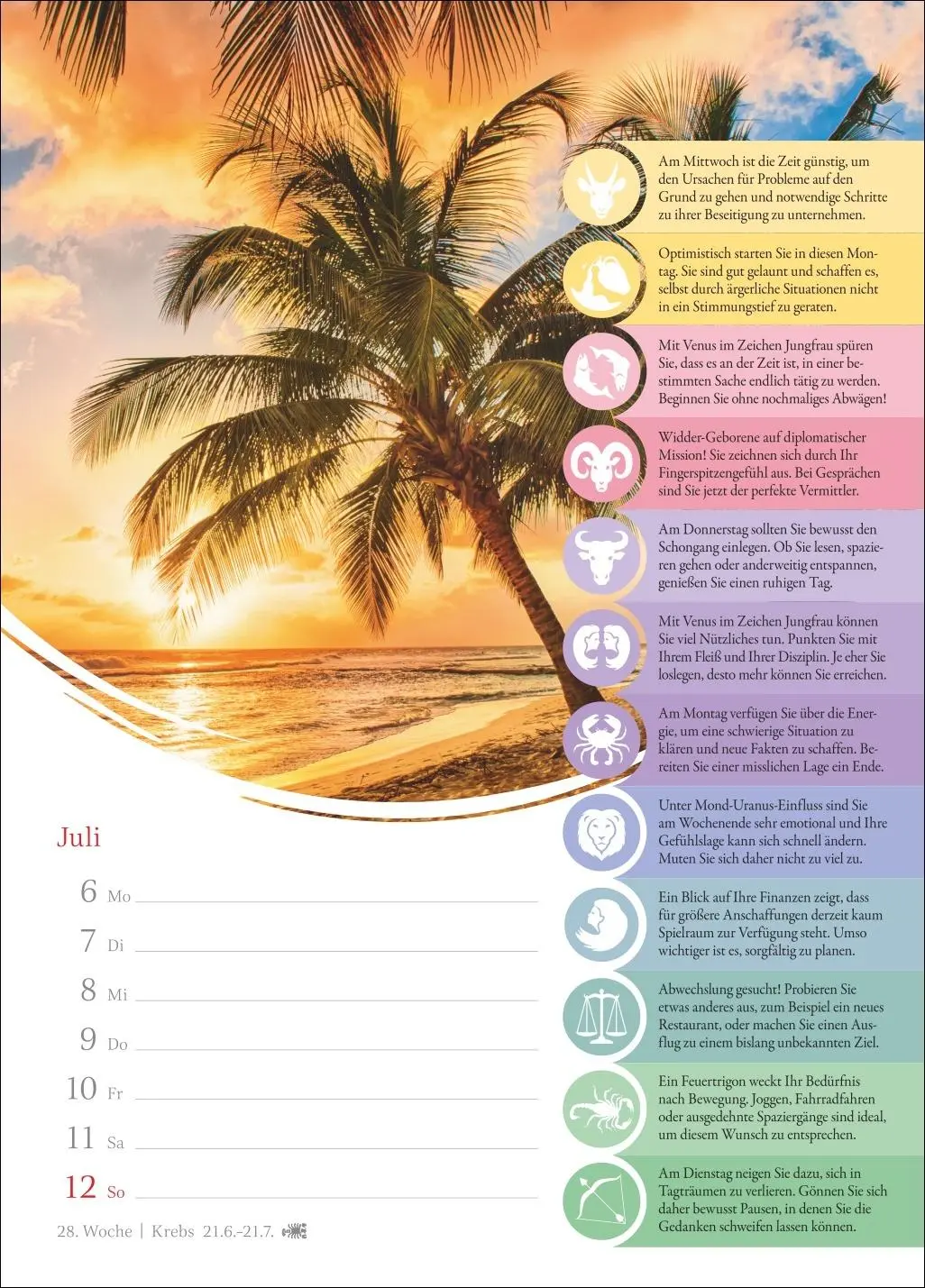 Bild: 9783840037597 | Horoskope Wochenkalender 2026 - Wochenkalender mit Prognosen für...