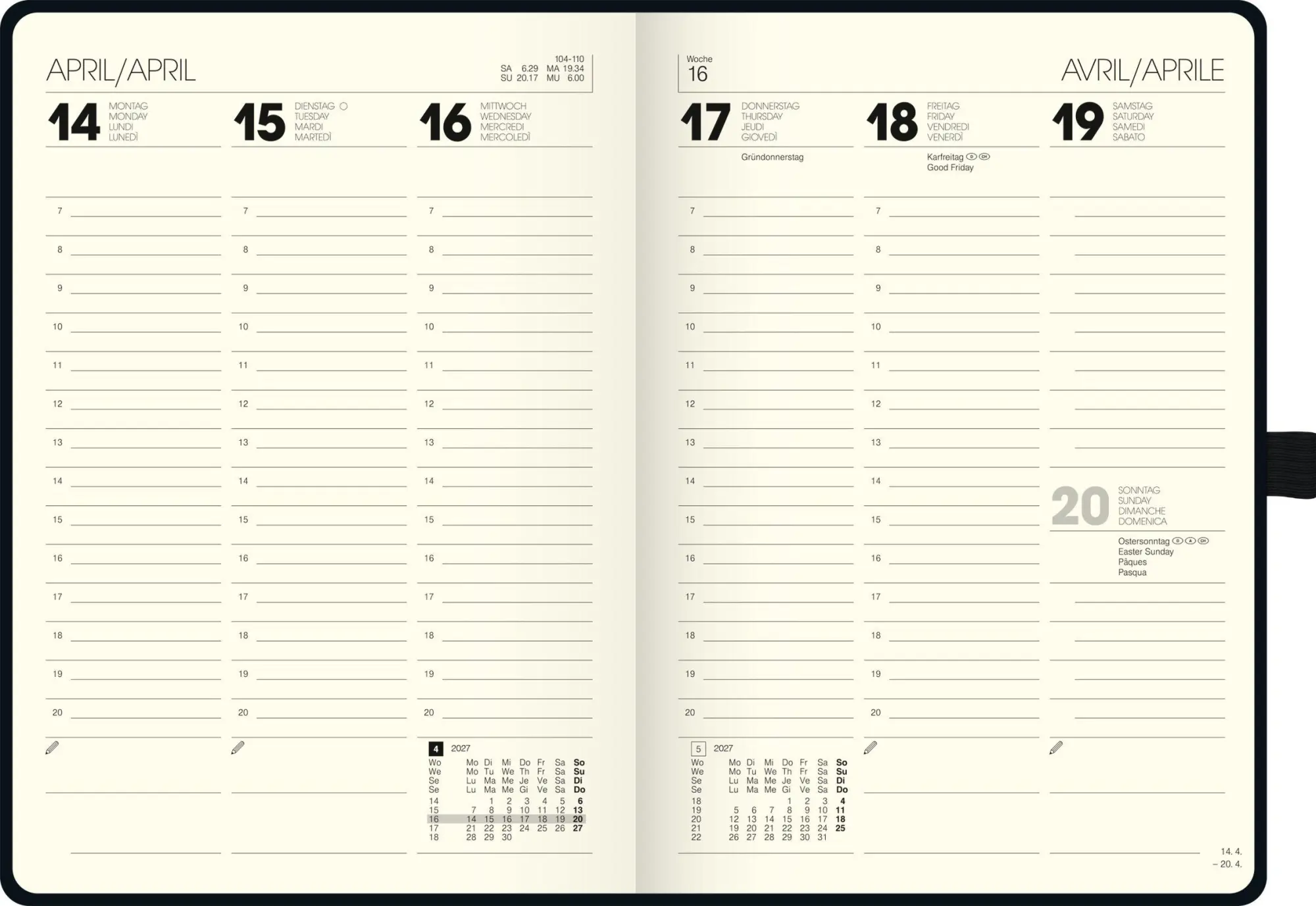 Bild: 4061947157697 | BRUNNEN 1079666907 Buchkalender Kompagnon Mod. 796 66 2027 A5,...