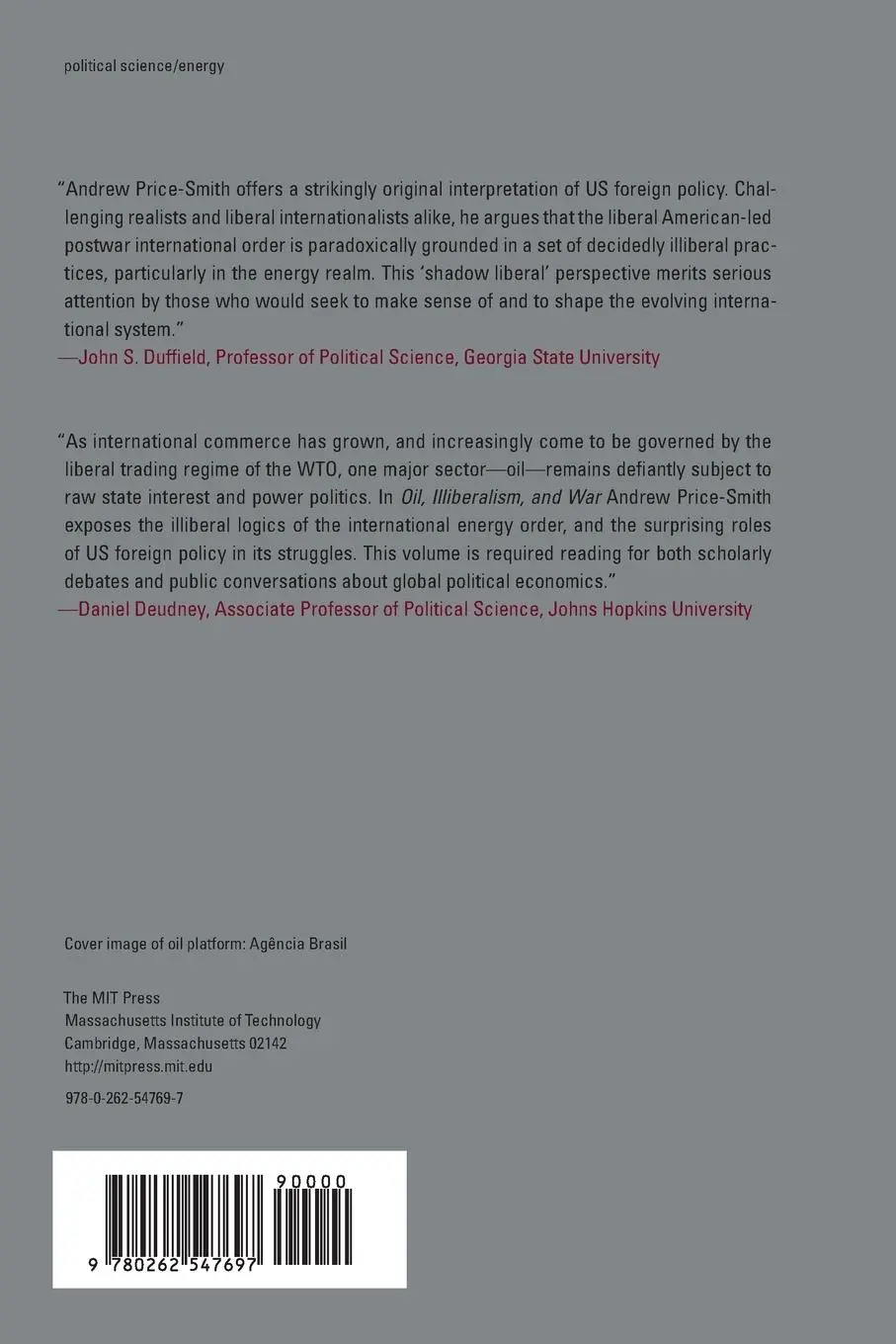 Rückseite: 9780262547697 | Oil, Illiberalism, and War | Andrew T. Price-Smith | Taschenbuch