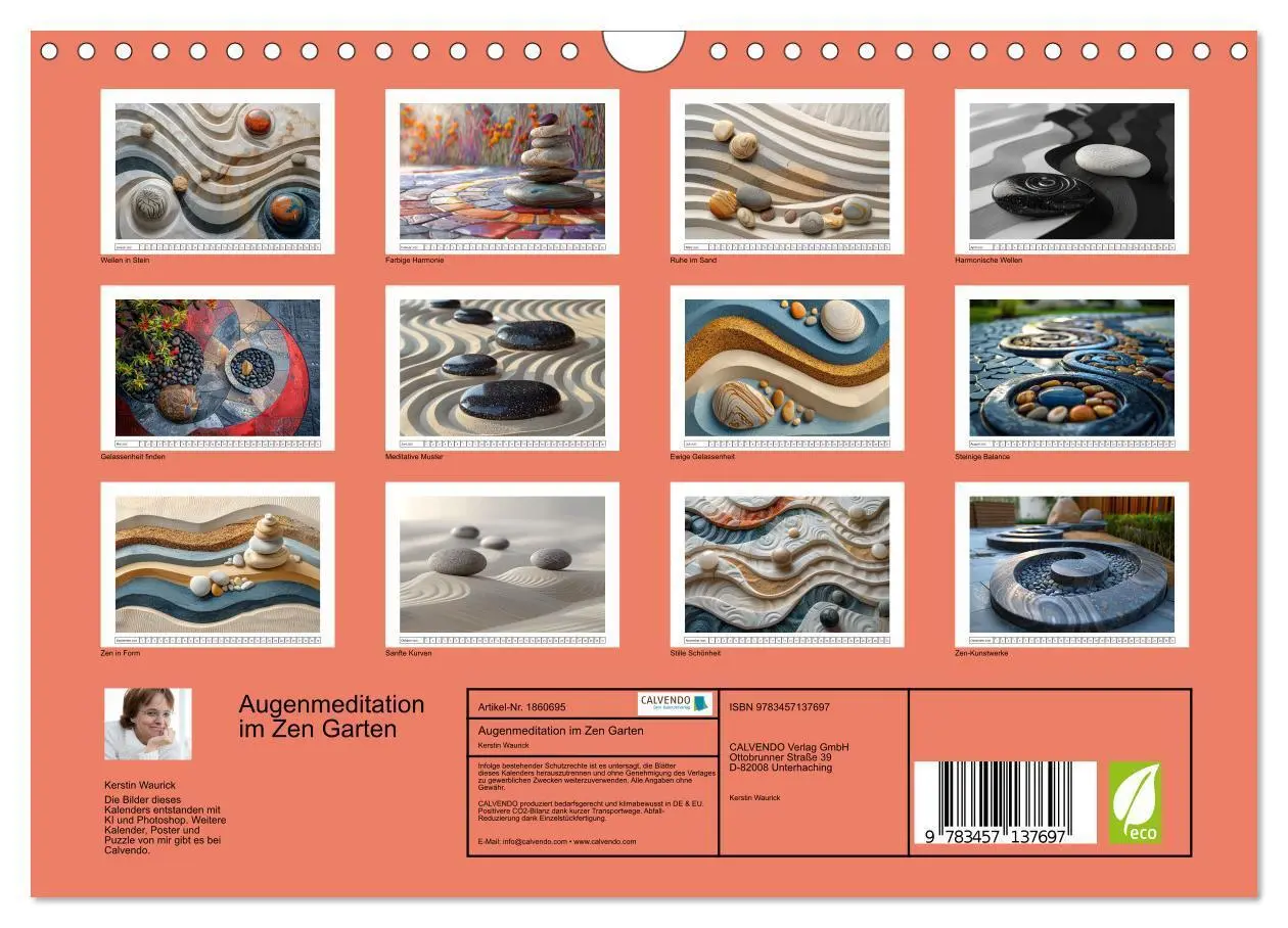 Bild: 9783457137697 | Augenmeditation im Zen Garten (Wandkalender 2025 DIN A4 quer),...