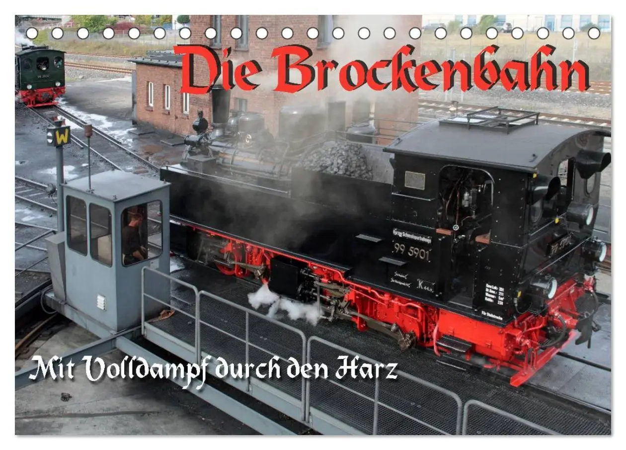 Cover: 9783516157697 | Die Brockenbahn - Mit Volldampf durch den Harz (Tischkalender 2026...