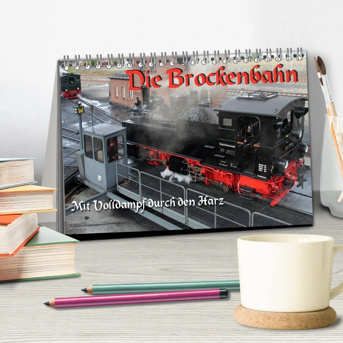 Bild: 9783516157697 | Die Brockenbahn - Mit Volldampf durch den Harz (Tischkalender 2026...