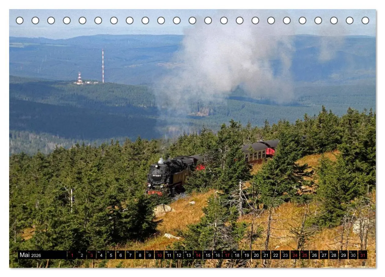 Bild: 9783516157697 | Die Brockenbahn - Mit Volldampf durch den Harz (Tischkalender 2026...
