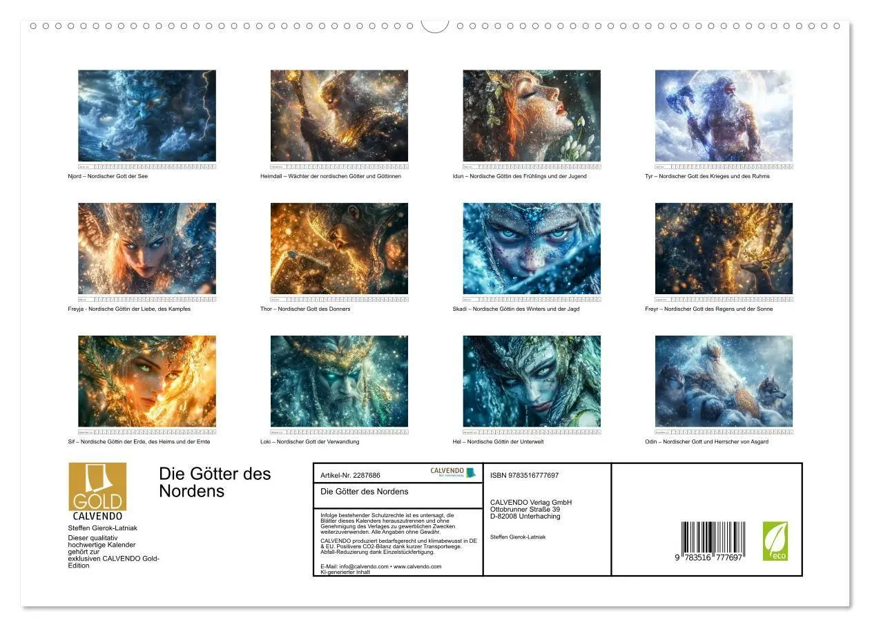 Bild: 9783516777697 | Die Götter des Nordens (hochwertiger Premium Wandkalender 2027 DIN...