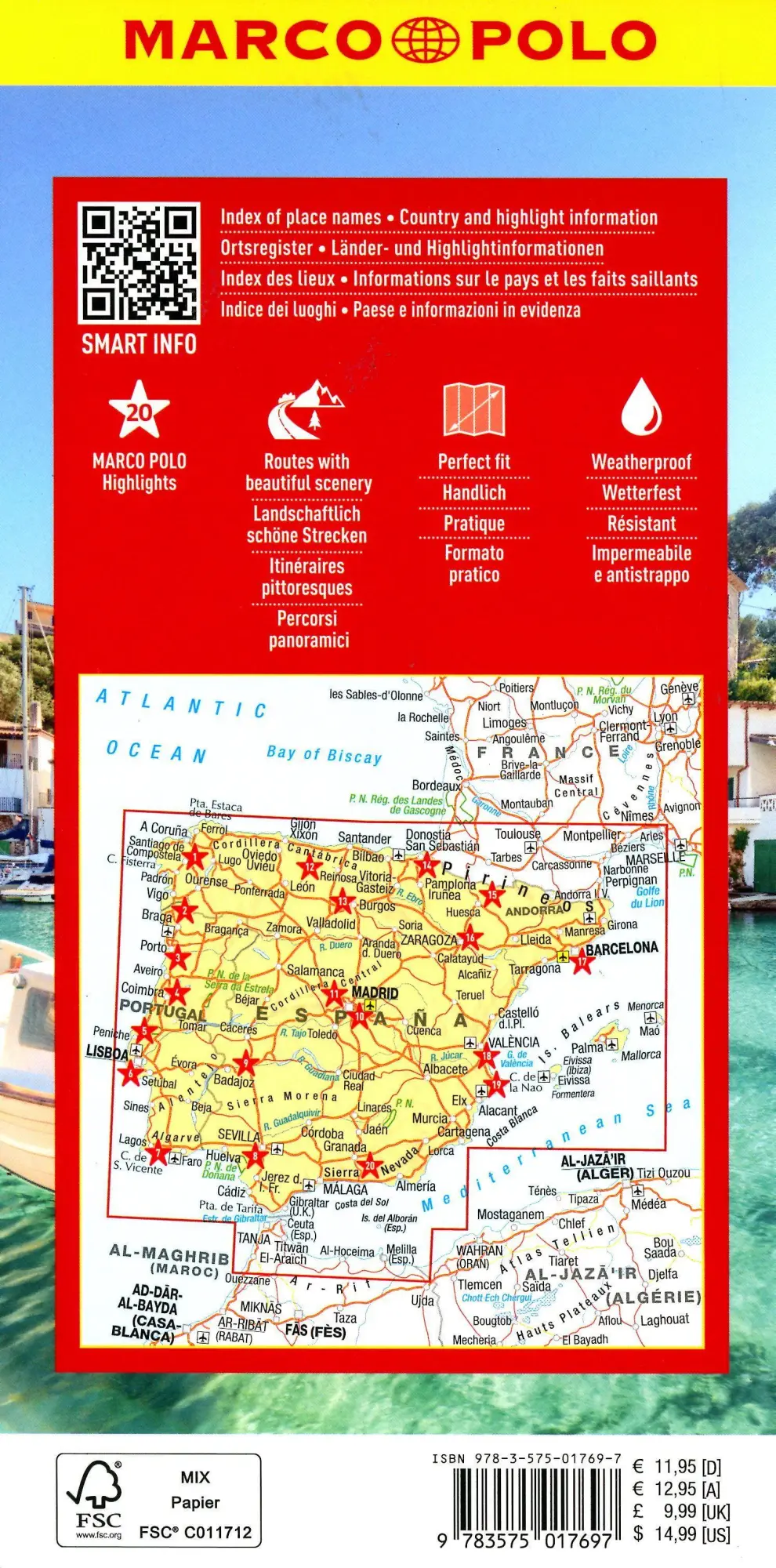 Bild: 9783575017697 | MARCO POLO Reisekarte Spanien, Portugal 1:1 Mio. | (Land-)Karte | 2023