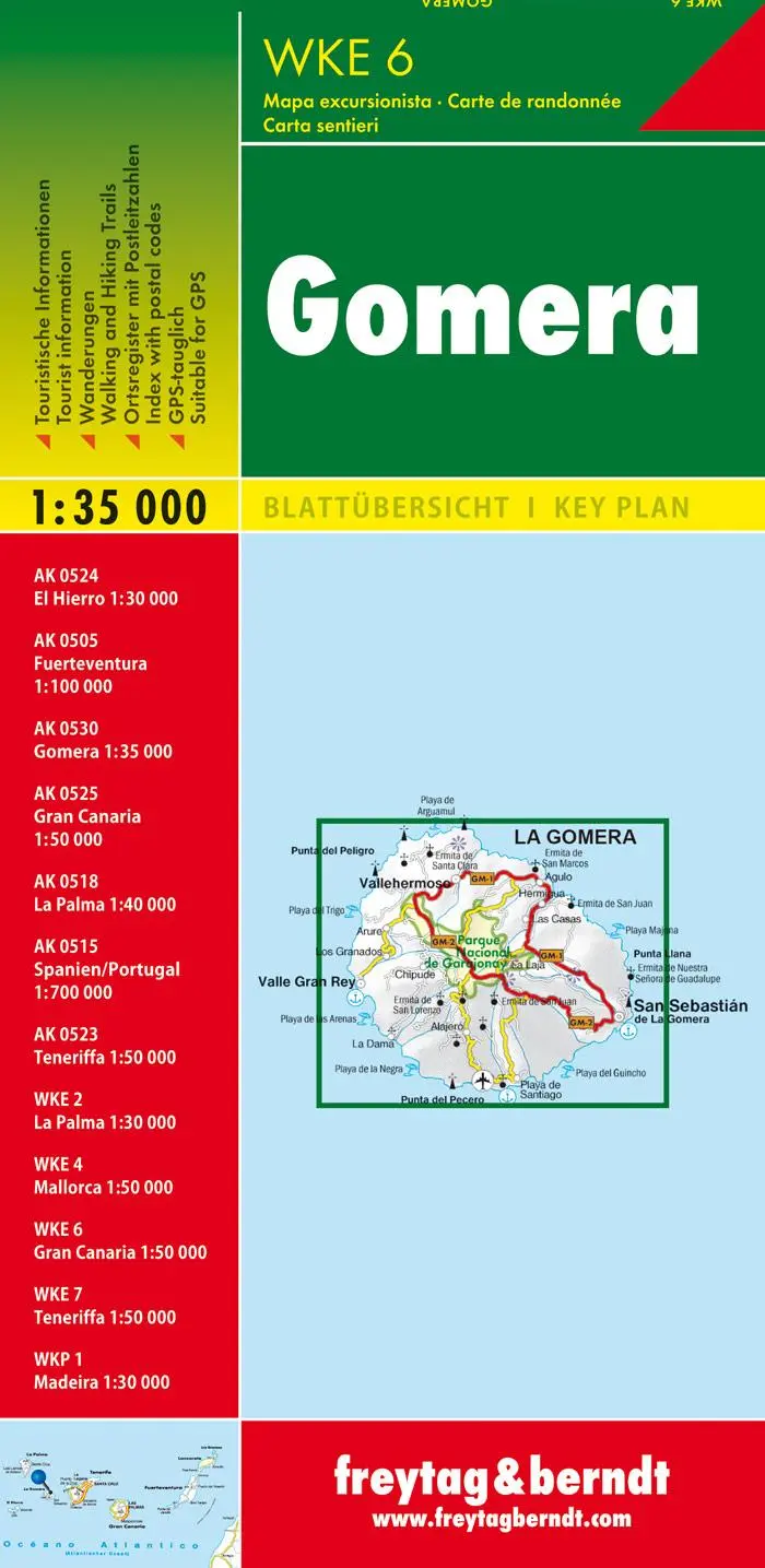 Rückseite: 9783707917697 | Gomera, Wanderkarte 1:35.000 LZ 2022 | (Land-)Karte | 2 Bde/Tle | 2019