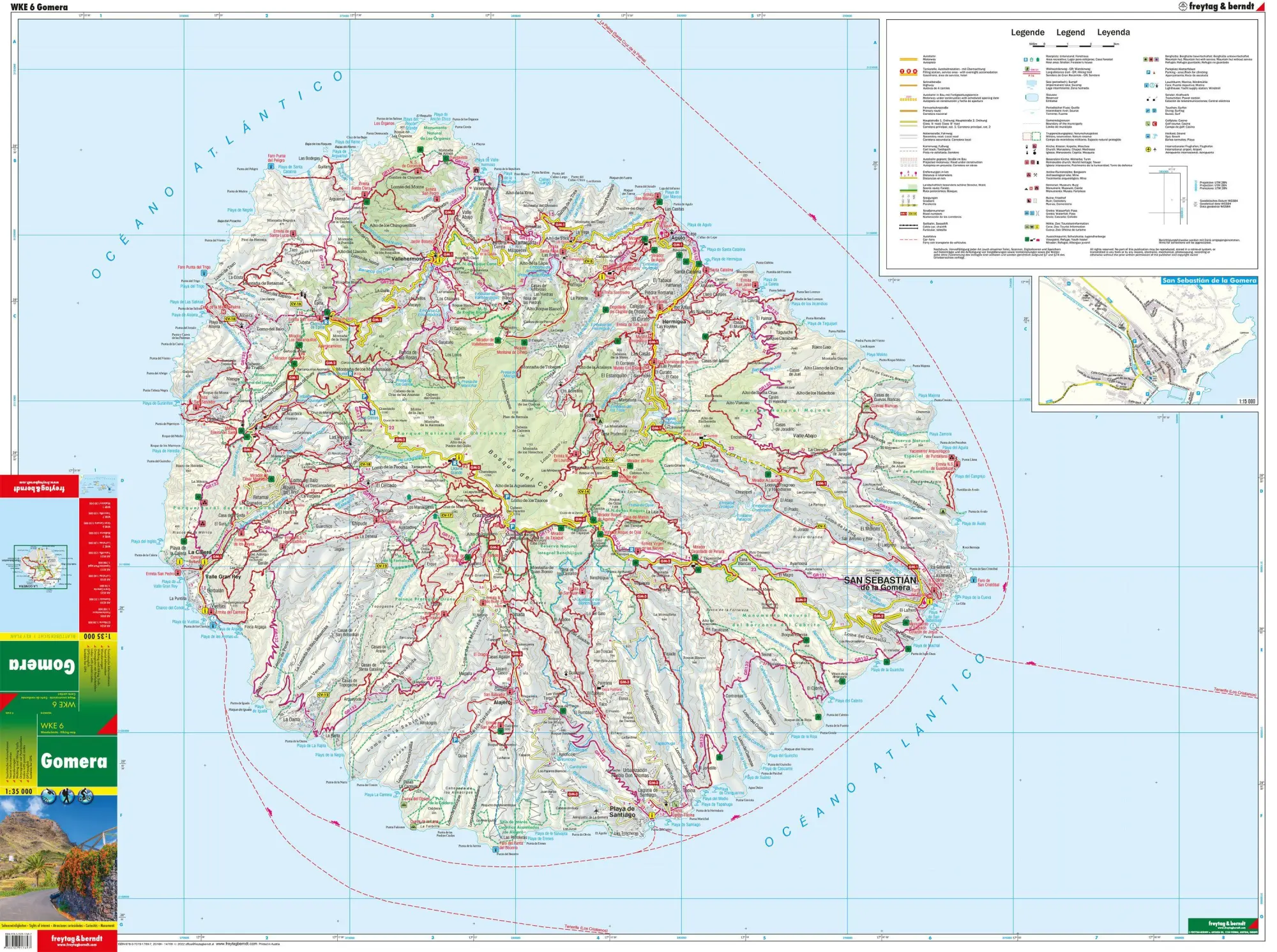 Bild: 9783707917697 | Gomera, Wanderkarte 1:35.000 LZ 2022 | (Land-)Karte | 2 Bde/Tle | 2019