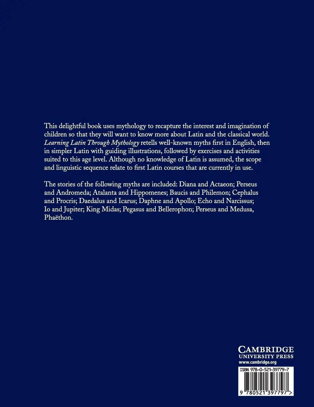 Rückseite: 9780521397797 | Learning Latin through Mythology | Jayne Hanlin (u. a.) | Taschenbuch