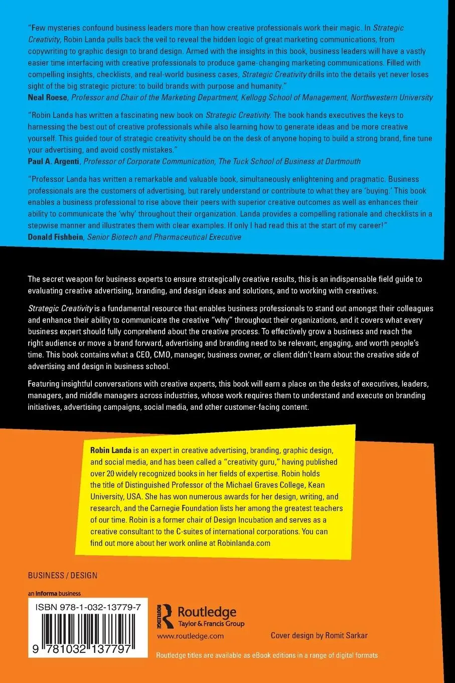 Rückseite: 9781032137797 | Strategic Creativity | Robin Landa | Taschenbuch | Englisch | 2022