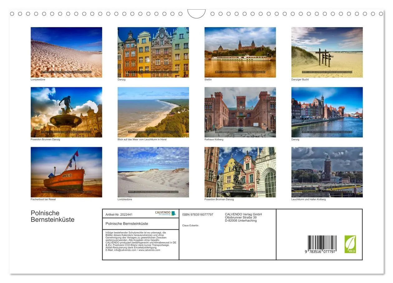 Bild: 9783516077797 | Polnische Bernsteinküste (Wandkalender 2026 DIN A3 quer), CALVENDO...
