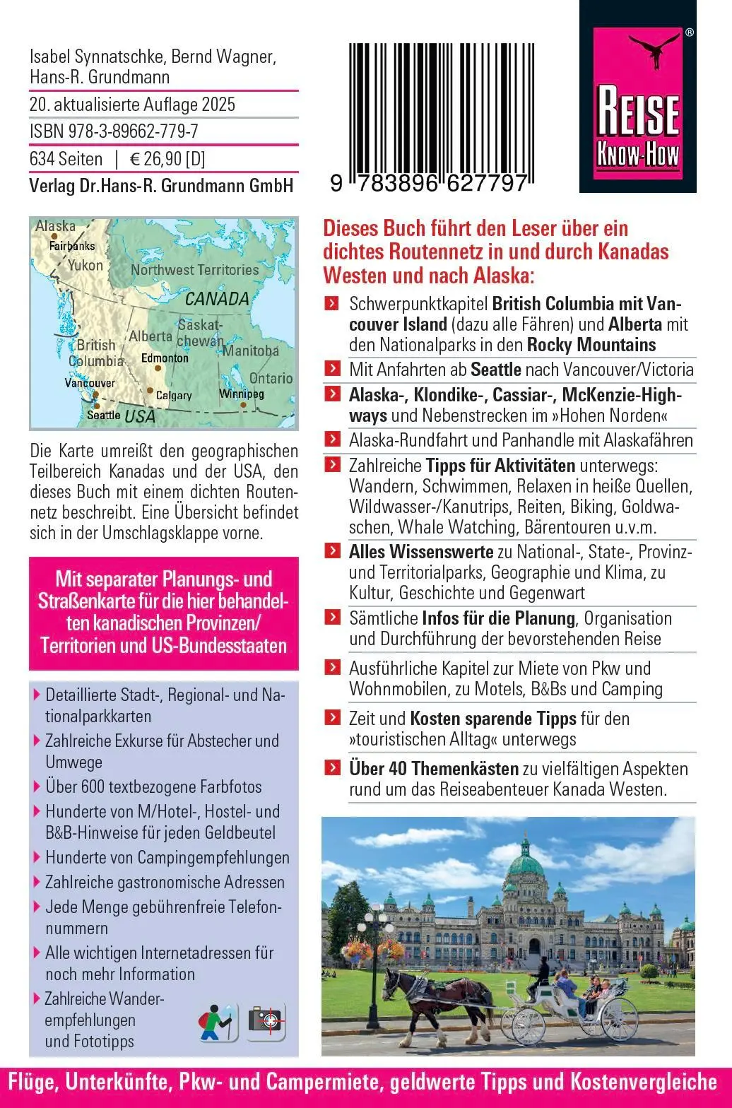 Rückseite: 9783896627797 | Reise Know-How Reiseführer Kanada Westen mit Alaska | Taschenbuch