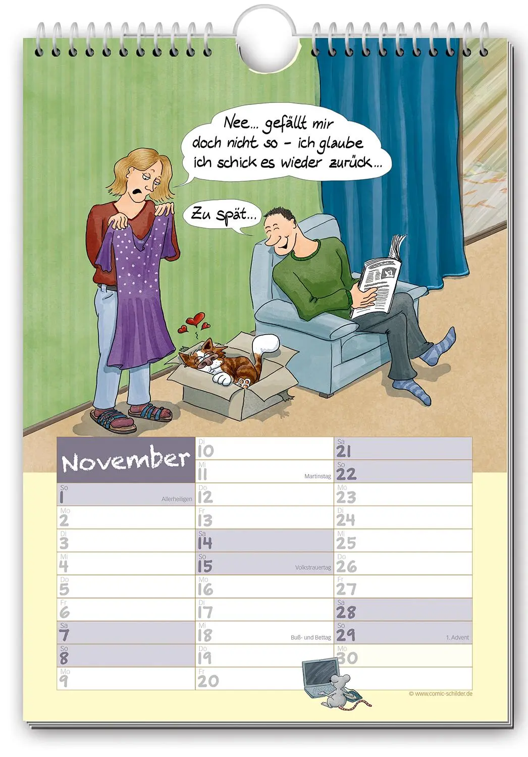 Bild: 9783982447797 | KAtzeLENDER 2026 | Der Comic-Kalender für alle Dosenöffner | Kalender