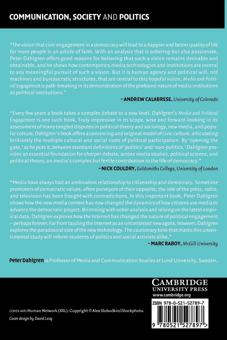 Rückseite: 9780521527897 | Media and Political Engagement | Citizens, Communication and Democracy