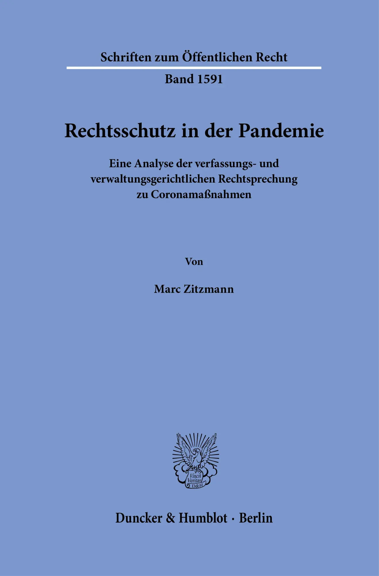 Zitzmann, Marc: Rechtsschutz in der Pandemie