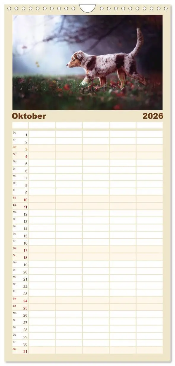 Bild: 9783516517897 | Familienplaner 2026 - Hundeseele mit 5 Spalten (Wandkalender, 21 x...