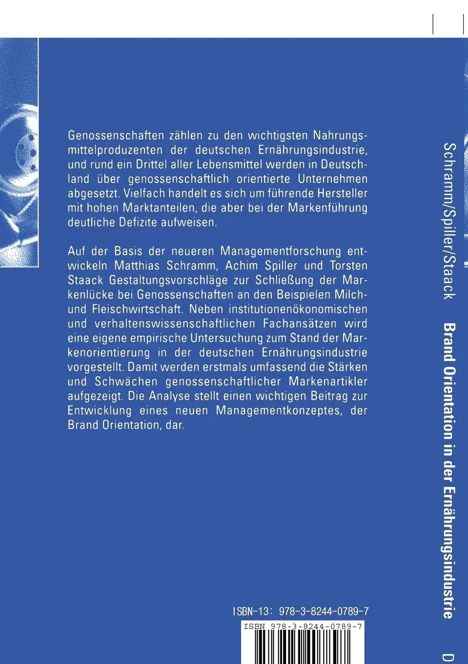 Rückseite: 9783824407897 | Brand Orientation in der Ernährungsindustrie | Schramm (u. a.) | Buch