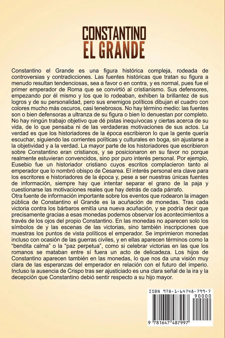 Rückseite: 9781647487997 | Constantino el Grande | Captivating History | Taschenbuch | Spanisch