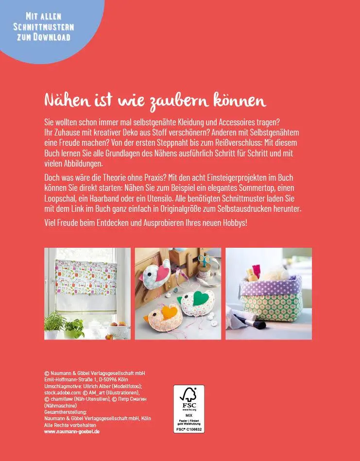 Rückseite: 9783625197997 | Nähen lernen I Vom ersten Stich bis zum Lieblingsstück | Buch | 64 S.