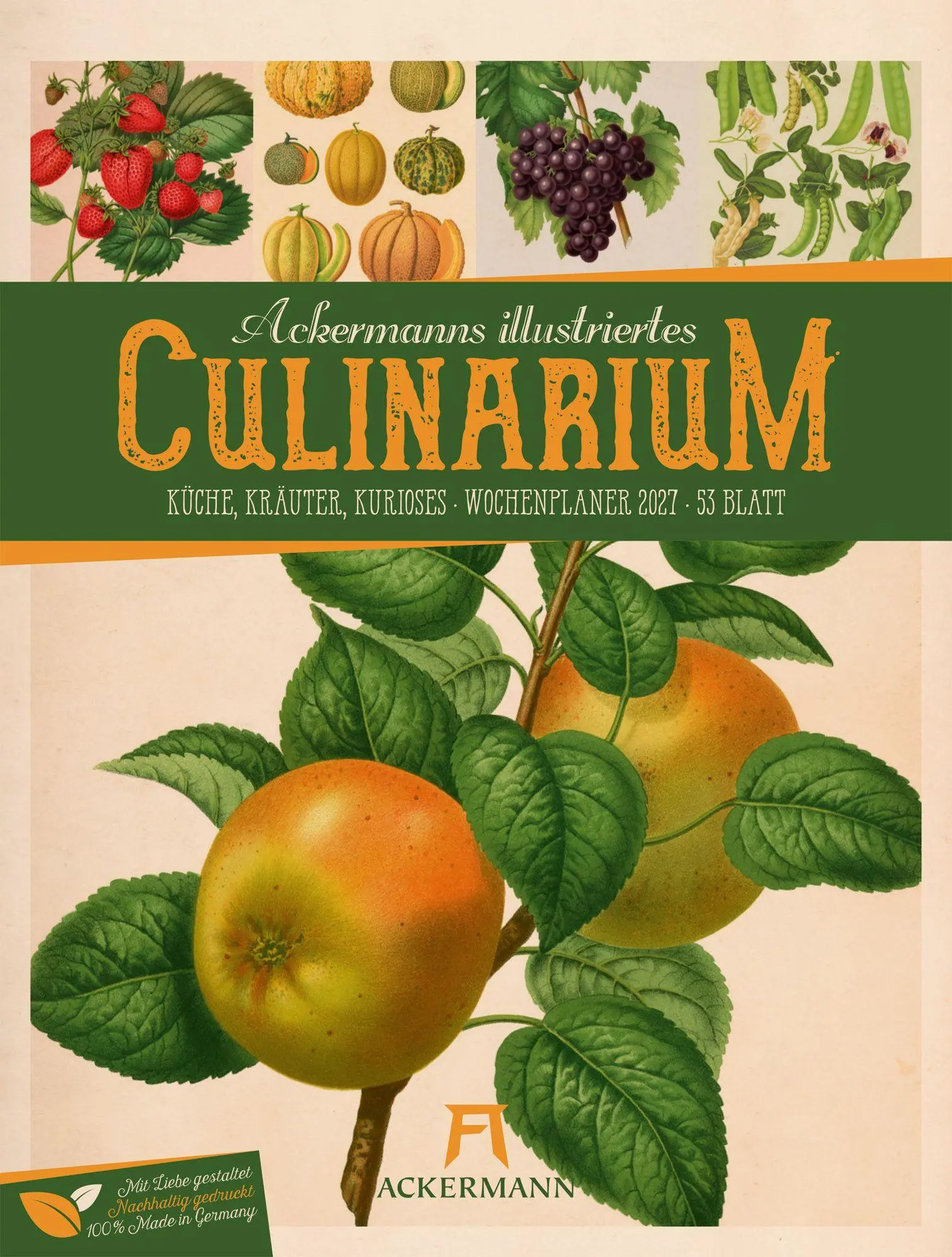 Cover: 9783838427997 | Culinarium Wochenplaner Kalender 2027 Küche, Kräuter, Kurioses | GmbH
