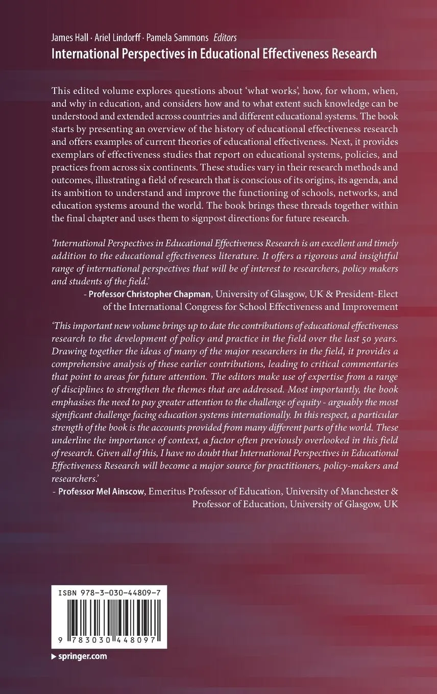 Rückseite: 9783030448097 | International Perspectives in Educational Effectiveness Research