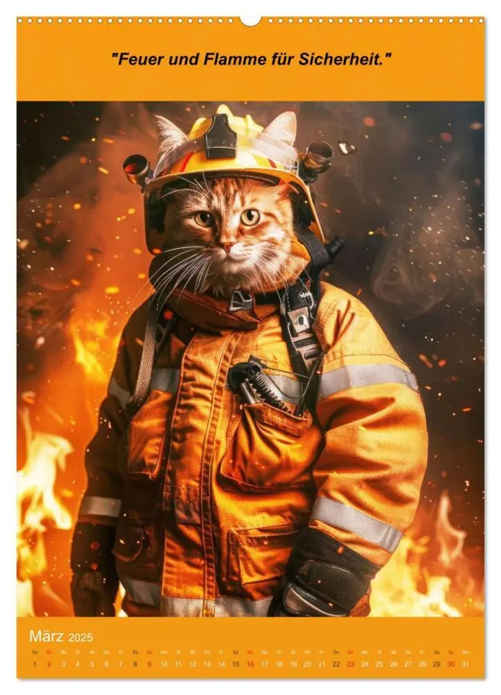 Bild: 9783435698097 | Der tierisch lustige Feuerwehrkalender (Wandkalender 2025 DIN A2...