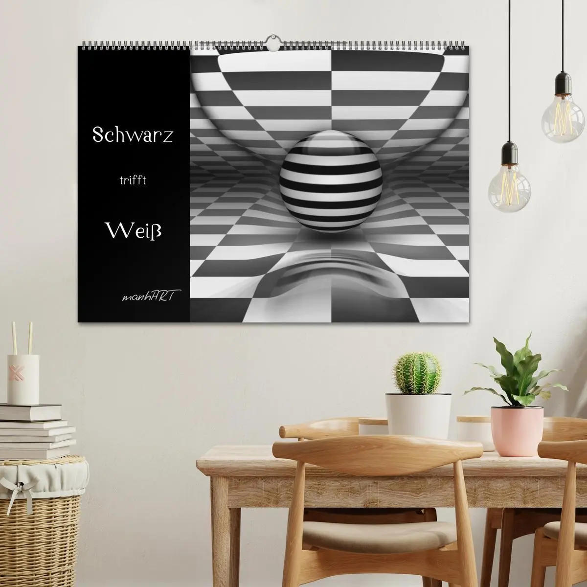 Bild: 9783516188097 | Schwarz trifft Weiß (Wandkalender 2026 DIN A2 quer), CALVENDO...