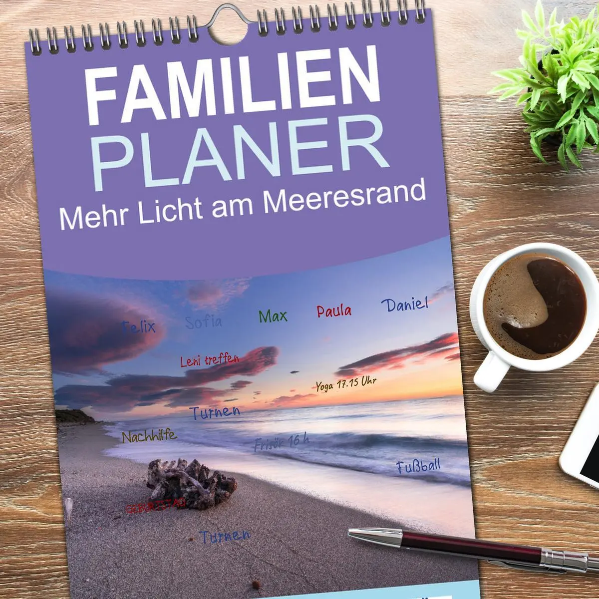 Bild: 9783516498097 | Familienplaner 2026 - Mehr Licht am Meeresrand mit 5 Spalten...