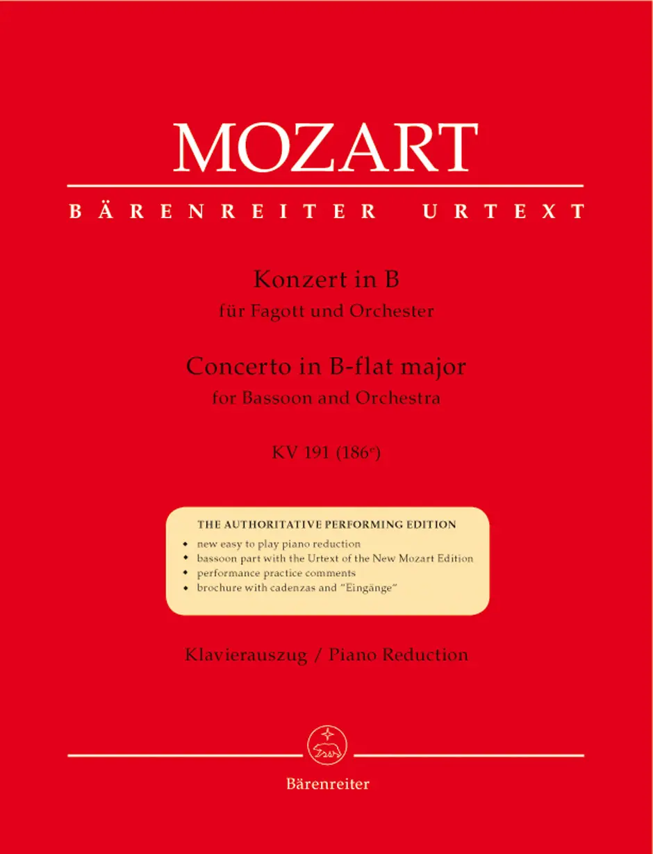 Bassoon Concerto in B-flat Major K. 191 (186A)