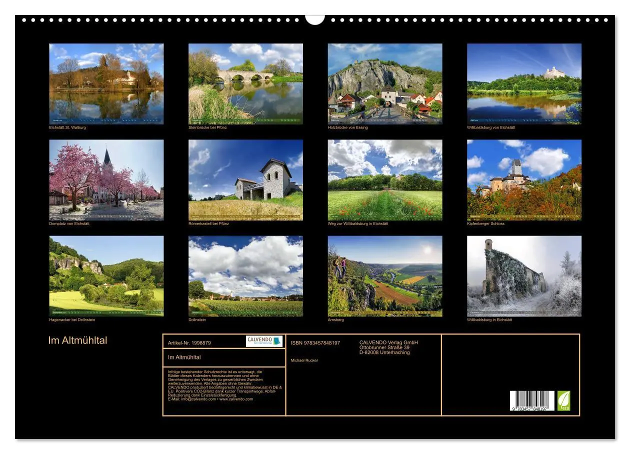 Bild: 9783457848197 | Im Altmühltal (Wandkalender 2026 DIN A2 quer), CALVENDO Monatskalender