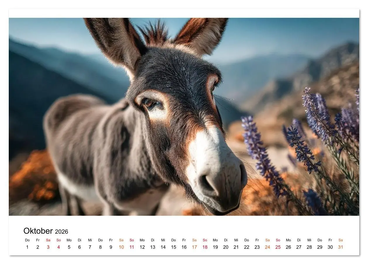 Bild: 9783516628197 | Esel - sanfte Seelen, große Ohren (Tischkalender 2026 DIN A5 quer),...