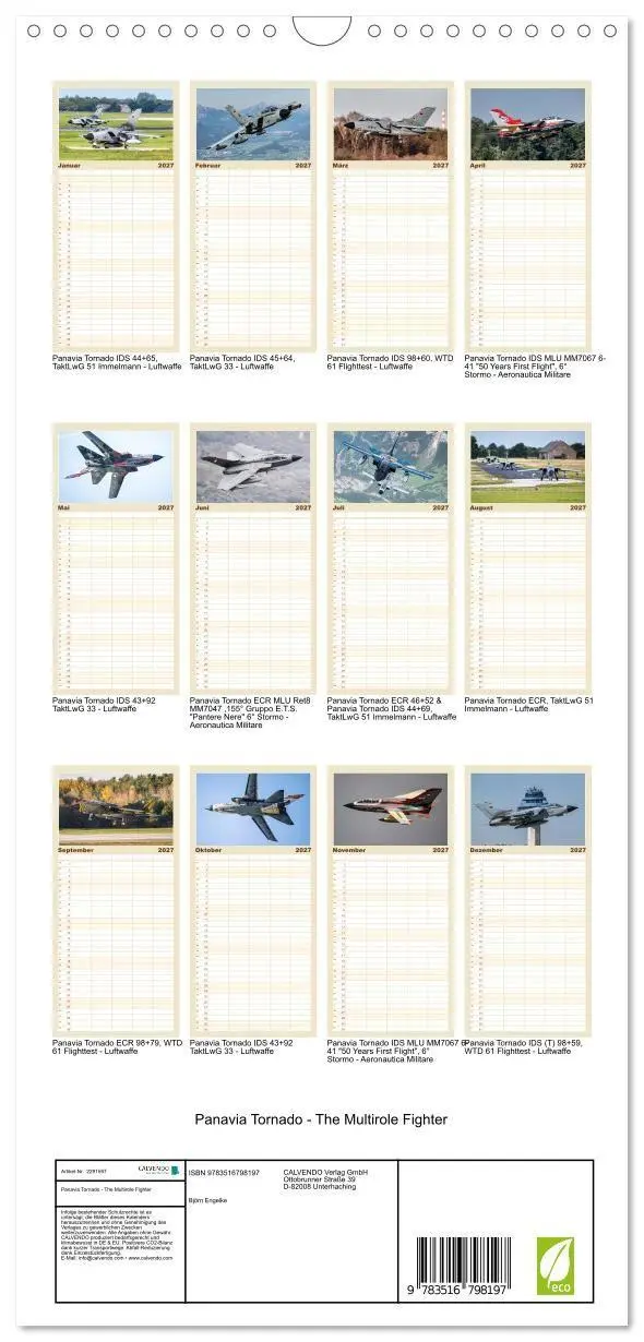 Bild: 9783516798197 | Familienplaner 2027 - Panavia Tornado - The Multirole Fighter mit 5...