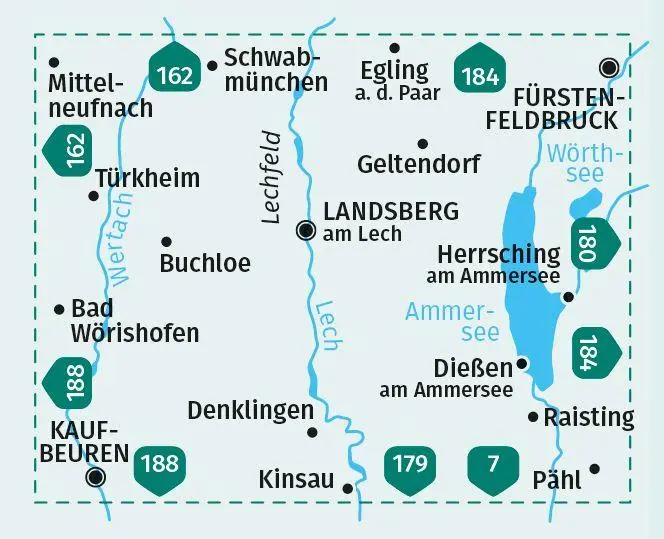 Bild: 9783991218197 | KOMPASS Wanderkarte 189 Landsberg am Lech, Ammersee 1:50.000 | Deutsch